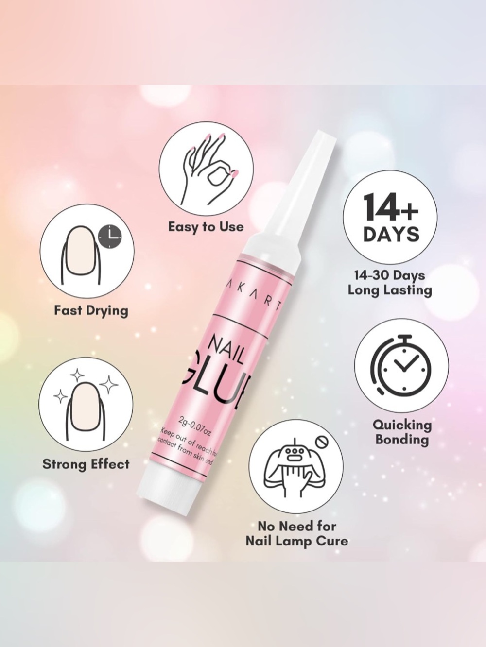Makartt nail artist collection Nail Glue for press on nails 2g